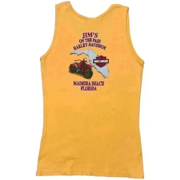 Harley Davidson Motorcycles Bedazzled Graphic Tank Top - Picture 2 of 3